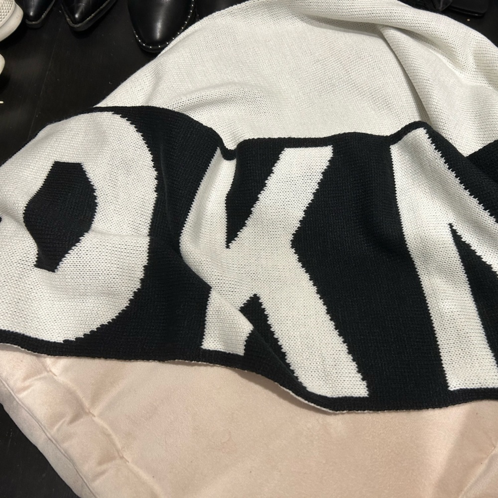 DKNY Black and White Scarf